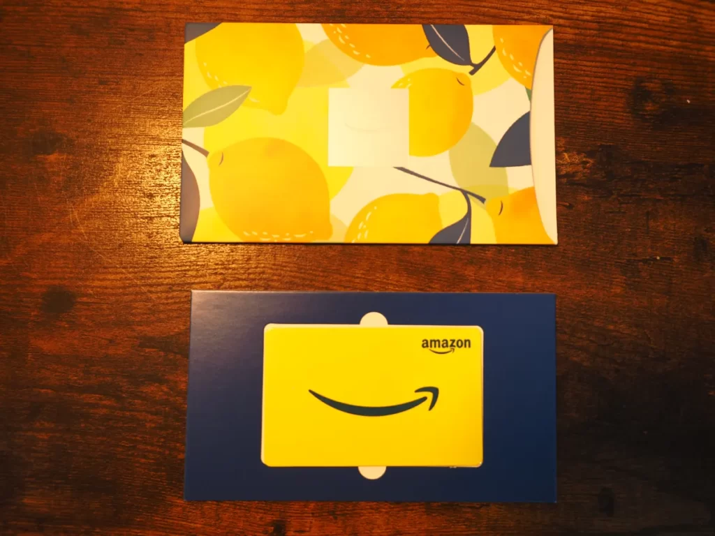 Amazonギフト券封筒タイプイエローフルーツギフトカード